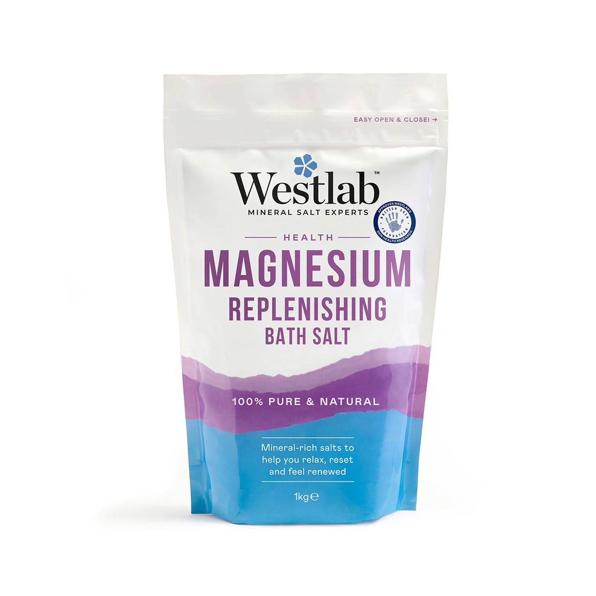 Westlab Magnesium Flakes 1kg - Support Symptoms of Magnesium Deficiency. Soothe & Support Muscle Tension, Headaches, Insomnia, Fatigue & Cramps. Sports Injury Prevention and Rehabilitation.