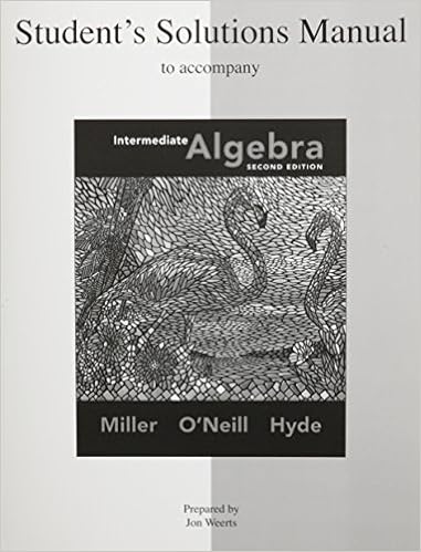 Intermediate Algebra Student Solutions Manual Miller Julie O Neill Molly Hyde Nancy 9780073352374 Books