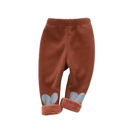Gyratedream Leggings Mädchen Herbst Winter Warme Hose Dicke Baumwollhose Fleece Gefütterte Sweatpants für 0-3 Jahre Baby