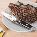 Viking Culinary German Stainless Steel Pakkawood Steak Knife Set, 6 Piece, Includes Wooden Gift Box, Handwash Only, Water & Stain Resistant Handles, Black