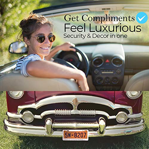 2 Glass+Diamond+License+Plate+Frame