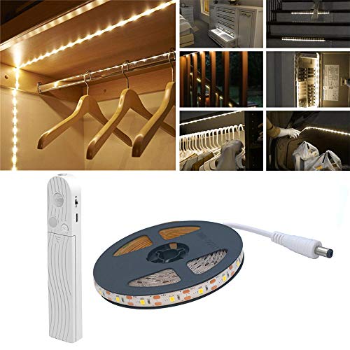 Luz de armario de sensor de movimiento, 2M 120 LED 4000K Tira de LED