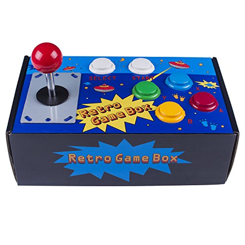SunFounder Raspberry Pi Retro Game Box DIY Arcade Fighting Joystick Push Buttons Controller for RetroPie Raspberry Pi 3/2/B+ with TF 8g Card