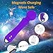 Mini Wand Massager, Stiflix Personal Cordless Handheld Back Neck Shoulder Legs Vibration Massage with 20 Frequencies Vibration Settings, Magnetic chargering (1-Purple)