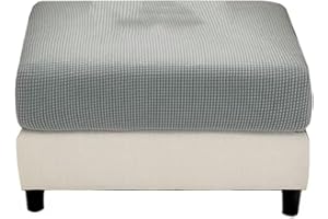MERCRI Super Stretch Soft Fit Ottoman Cover Rectangle Ottoman Slipcovers for Foot Stool 16x25in/41x64cm 31x38in/79x97cm Furniture for Living Room with Nonslip Elastic Bottom，Removable Washable ( Color : #12
