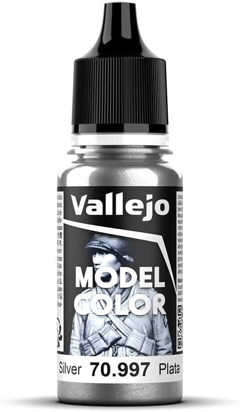Vallejo Model Color Metallic Silver 17 ml Acrylic Paint VJ70997