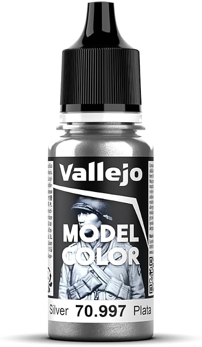 Vallejo Model Color Metallic Silver 17 ml Acrylic Paint VJ70997