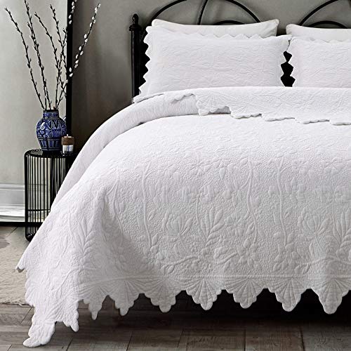 Brandream Queen Size White Quilts Set Farmhouse Australia Ubuy