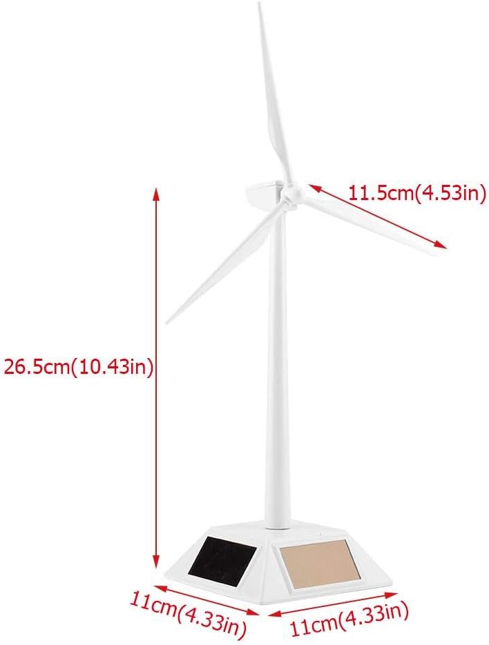 Windmill Solar Model Toy for Children Science Teaching Tool Desktop Decoration, White, 22 cm x 27 cm x 5 cm - Image 4