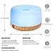 COSSCCI 500ML Aromatherapy Essential Oil Diffuser, Ultrasonic Diffuser Cool Air Mist Humidifiers for Baby Bedroom Home Office, 7 Colors Night Light,Auto Shut-Off,Time Setting