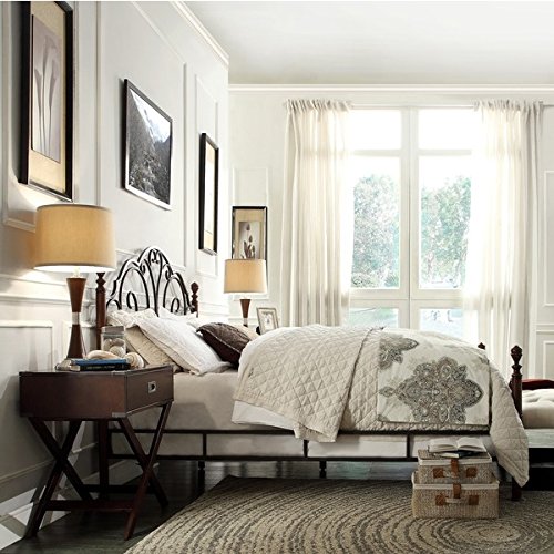 LeAnn Graceful Scroll Bronze Iron Bed Frame (Queen) Pricepulse