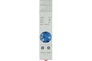 Efficient Din Rail Mount LED Indicator Lamp JD9 for ACDC 24V Systems Ensures Clear Signaling in Electrical Applications (Blue