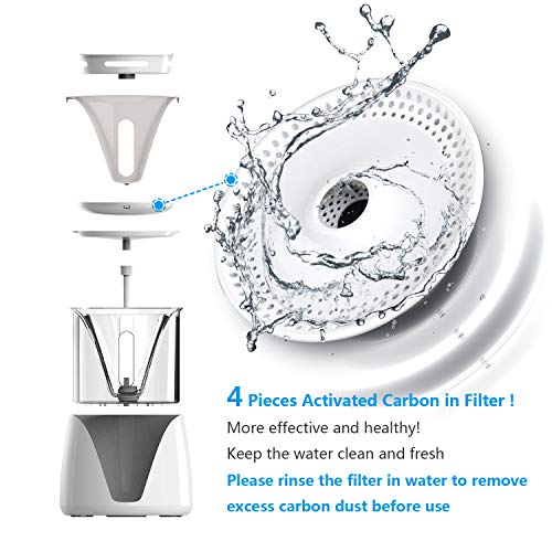 Tespo Cat Water Fountain Pet Drinking Water Dispenser Healthy and Hygienic 2L Automatic Pet Water Bowl for Dogs, Cats, Birds and Small Animals - Thumbnail 3