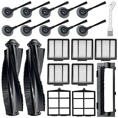 Tivcroxs 20 Stück Ersatzteile für Shark ION Roboterstaubsauger R85 RV850 S86 S87 S88 R71 R72 R75 RV761 RV771 RV871 AV751 AV752 AV753,2Hauptbürste &5Filter &10 Seitenbürsten &1 Vorfilter & 1 Brush