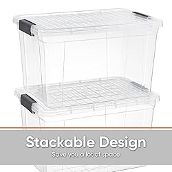Superio Clear Storage Box with Lid, 14.25 Quart