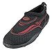 Easy Usa Wave Kids Water Shoes, Black/Red, 2 M US Big Kid
