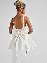 ouhati Short Satin Spaghetti Straps Homecoming