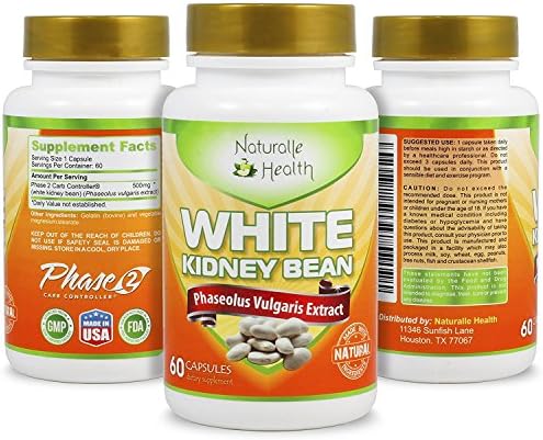 Premium 100% Natural Weight Loss Detox - Phaseolus VULGARIS White Kidney Bean Extract *Organic Ingredients Phase 2 Inhibitor Carb and Starch Blocker