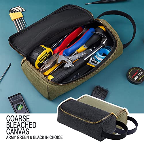 KALIDI Canvas Tool Bag Zipper Pouch Multi Tool Organizer for Pliers
