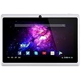 Alldaymall A88X Android Tablet With 7'' Touchscreen Quad Core HD 1024x600, Dual Camera Bluetooth, Wi-Fi 8GB 3D Game Supported - White
