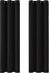 Deconovo Energy Saving Blackout Eyelet Curtains 42 x 90 Inch 2 Panels