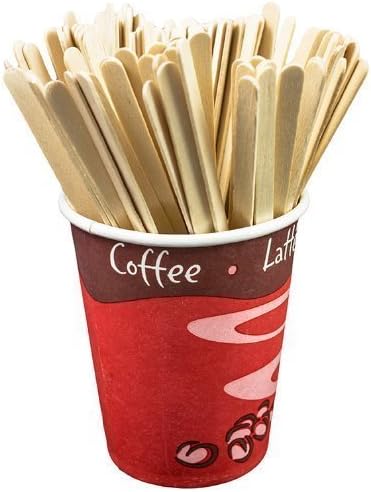 1000 Wooden Coffee Drink Hot Chocolate Tea Stirrers by Yolli