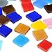 Satinior 400 Pieces/ 250 g Assorted Colors Mosaic Tiles Glass Mosaic with Plastic Box for Home Decoration Crafts Supply, 1 by 1 cm