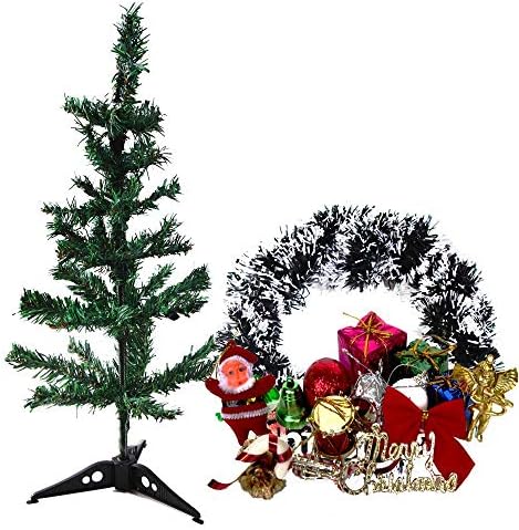 Creativity Centre Artificial Christmas Pine Tree(2 Feet) Office Home Decoration With Ornaments, Christmas Tree,Christmas decoration