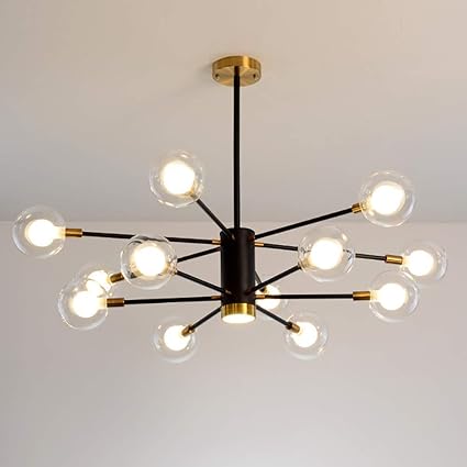 YXZQ Transparenter Sputnik Kronleuchter, Mitte des Jahrhunderts 6