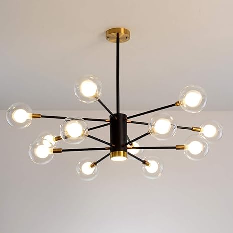 YXZQ Transparenter Sputnik Kronleuchter, Mitte des Jahrhunderts 6