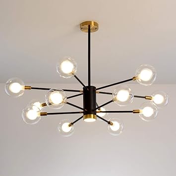 YXZQ Transparenter Sputnik Kronleuchter, Mitte des Jahrhunderts 6