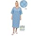 Personal Touch Unisex Snowflake Print Angle Back Overlap Premium Patient Hospital Gown (Pack of 4)