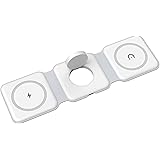 ORIA Wireless Charger, 3 in 1 Wireless Charger, Travel Charger for Multiple Devices, Foldable Wireless Charging Pad, White, W