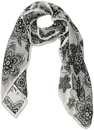 GYSEASON Square Scarf Women Flower Print Tassel Bandana Wrap Female Hijab