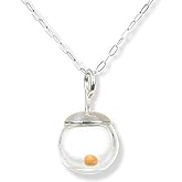 Silver Mustard seed necklace, 10mm 925 sterling silver pendant, Sterling silver adjustable chain 16-20 inch, vintage style glass globe, gift for inspiration, strength, encouragement