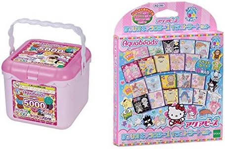 アクアビーズ 5000ビーズキラキラバケツセット サンリオキャラクターズ イラストシートセット セット買い