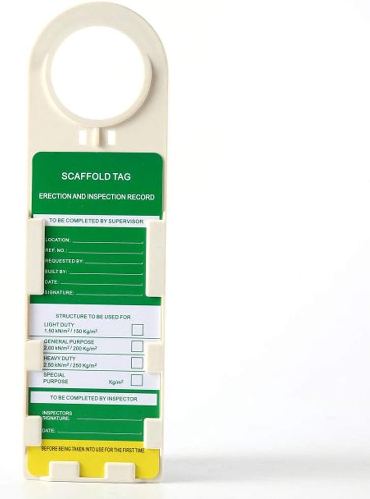 POFET 10 Pcs Scaffold Status Holder and Tags Scaffolding Safety Inspection Tags Do Not Use Scaffold Tags Warning Sign
