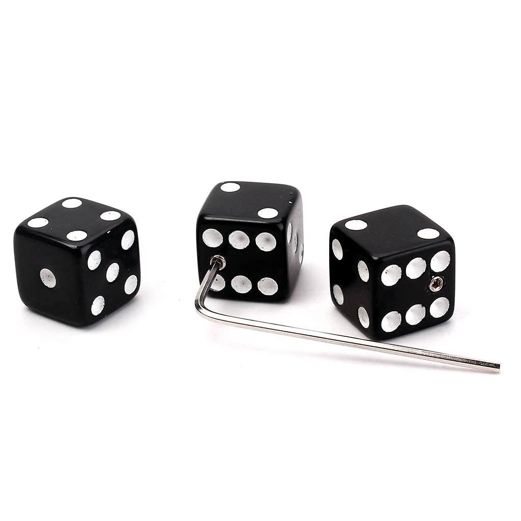 Alnicov Black Plastic Dice Guitar Tone Volume Control Knobs with Wrench for Electric Guitar Pack of 3