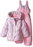 ZeroXposur Little Girls' Two-Piece Puffer Jacket and Bib Snow Pant Set