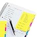 Sticky Divider Notes, Neon Colored, 60 Count - Premium 4 x 6 Self Adhesive Tabbed Markers, 4x6 Ruled Panel, No Residue, For Business and Home Office (11446)