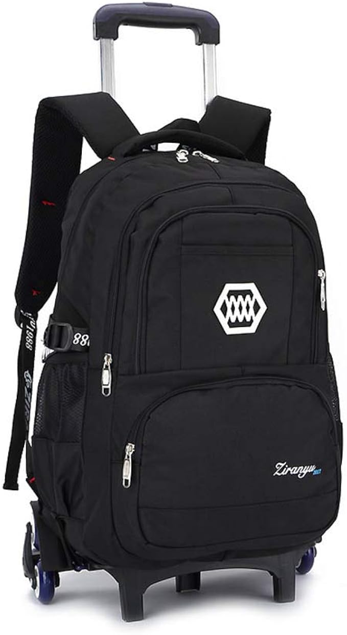 College School Bag with 6 Wheels Rolling Backpack Youth student Bags