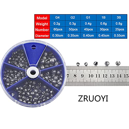 Joyiii Fishing Weights Sinkers 205pcs/100pcs Lead Split Shot
