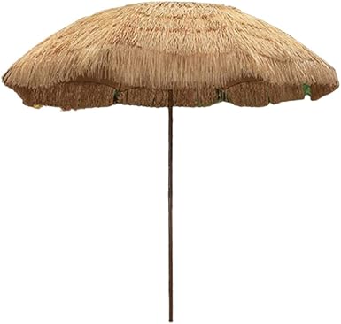 Sombrilla de playa de 2 m, inclinación de 45°, sombrilla de paja