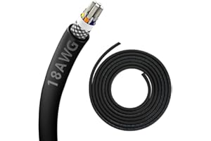 ZHONG HUA JIANG 18AWG 18/4 4 Core Shielded Wire CNC Wire (50FT) UL2464 Tinned Copper Core 18 Gauge Cable Speaker Wire for CNC Router Machine, CNC VFD Spindle, Electrical Appliance, Transformer and 3D Printer,etc