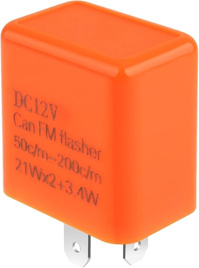 URAQT 12V 2-Pin LED Flasher Relay Adjustable Turn Signal For Motorcycle