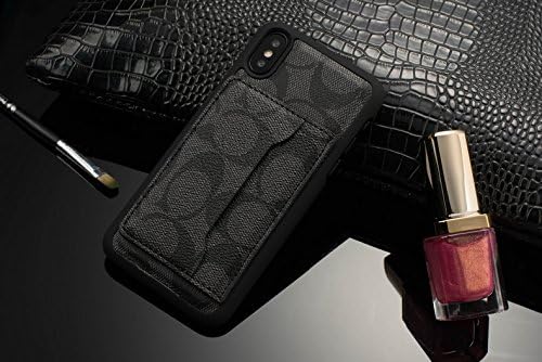 iPhone X Case - US Fast Deliver Guarantee FBA- New Fashion Elegant Luxury PU Leather Cover Case wilth clip stander For Apple iPhone X Black