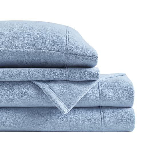 True North by Sleep Philosophie Micro Polaire de lit, King Size, Bleu