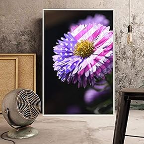 Floating Framed for Living Room Bedroom American Flower for