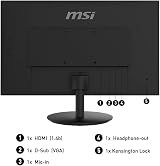 MSI PRO MP242 Monitor 24 Inch FHD IPS 75Hz HDMI VGA Eye Care Business Display view 2