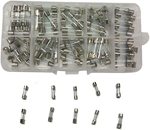 Ungfu Mall 100Pcs 5x20mm Quick Blow Glass Tube Fuse Assorted Kits 0.25-6A